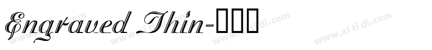 Engraved Thin字体转换